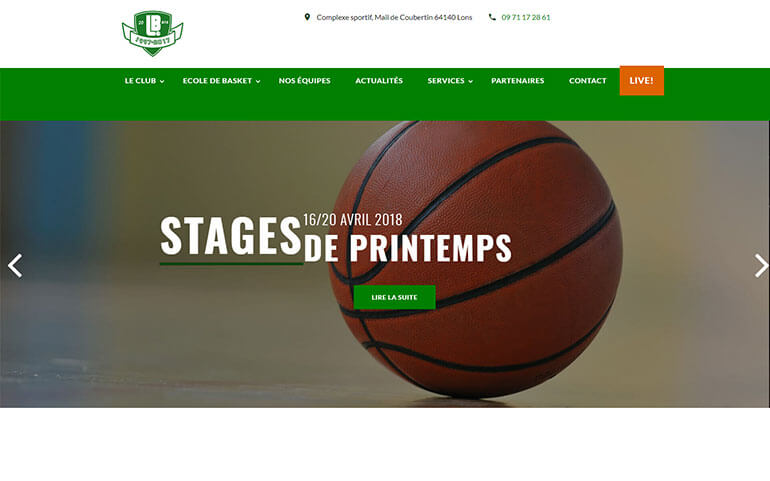 site internet lons basket